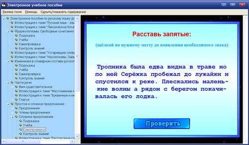 Экран электронного пособия по русскому языку для 6 класса к учебнику Р.Н.Бунеева и др.