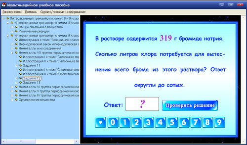Экран интерактивного тренажёра по химии для 8-9 классов к учебникам Р.Г.Ивановой